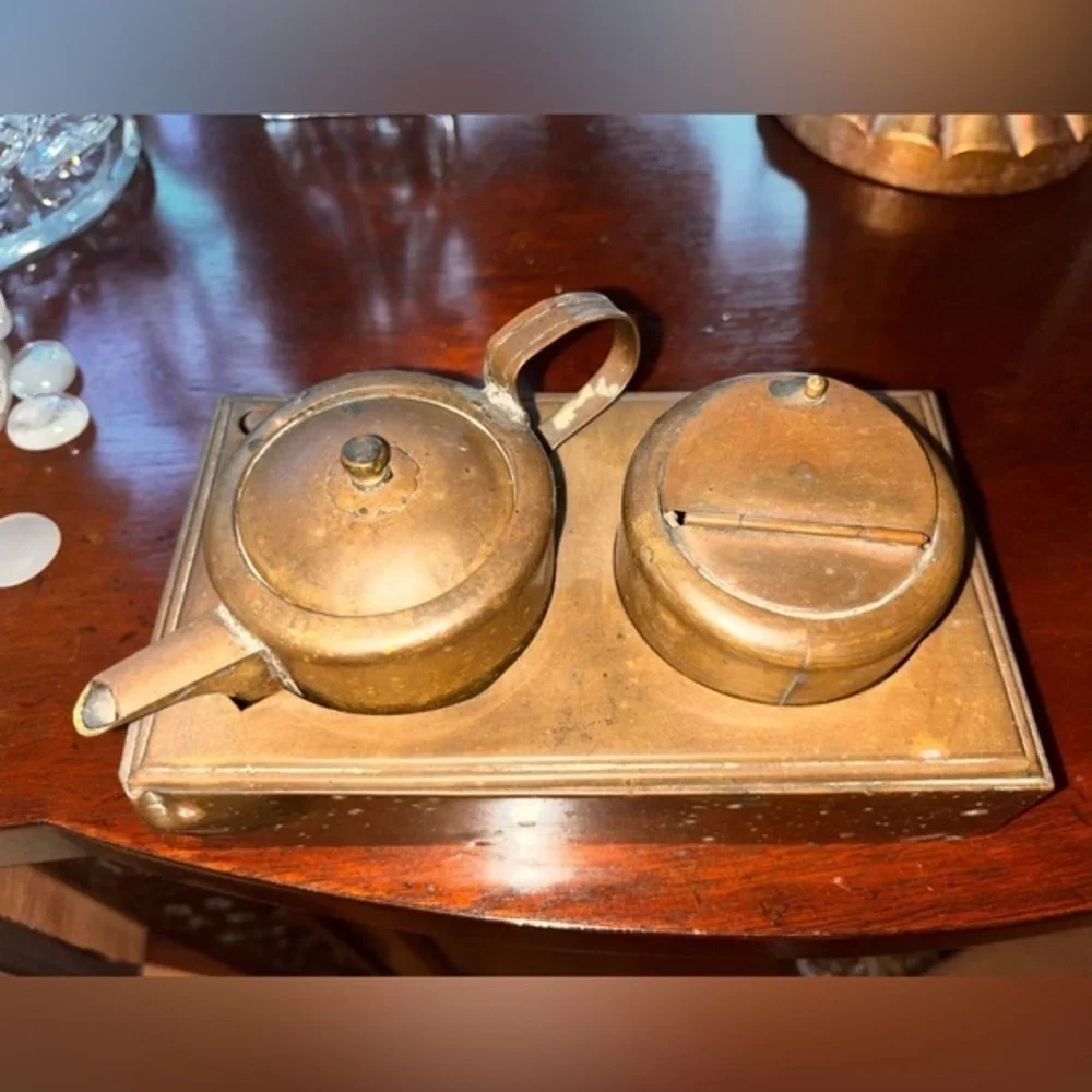 antique Japanese bronze/copper oil lantern late Edo or Meiji Era (c. 1800's).